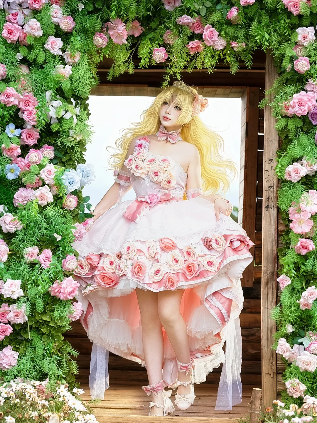 二次元外景, 希婭cos, 某天成為公主, 夢幻花海, 公主裙寫真