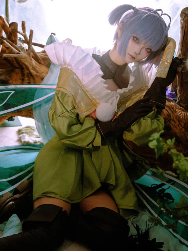 二次元cosplay, 摄影棚拍, Fate Grand Order, 森系精灵, 缪瑞恩cos