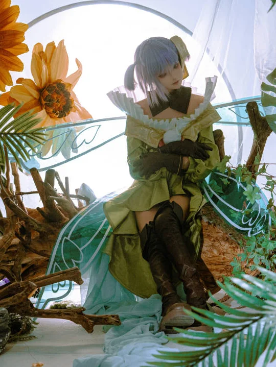 二次元cosplay, 摄影棚拍, Fate Grand Order, 森系精灵, 缪瑞恩cos - 第5张