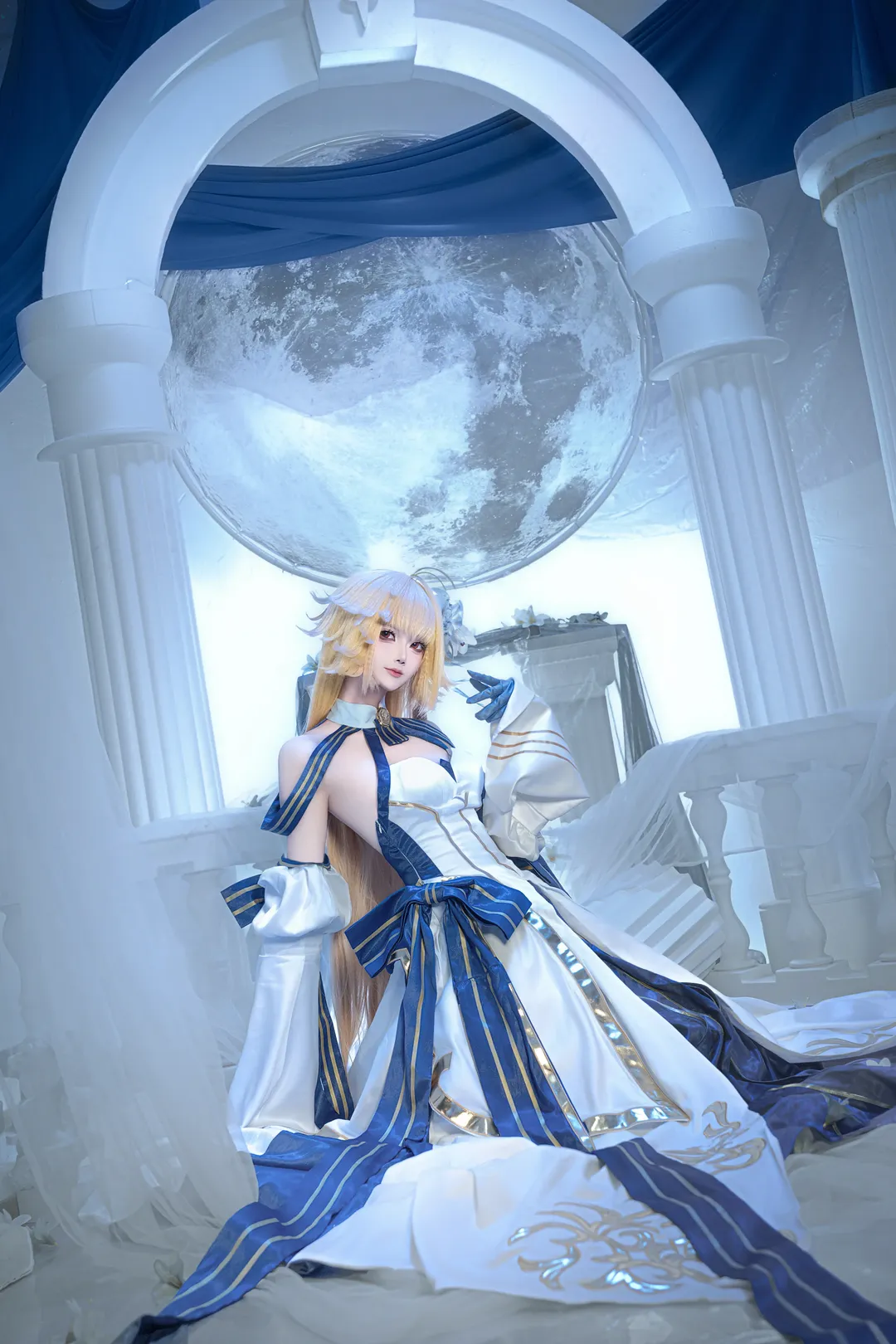 Fateシリーズ, アルクェイド コスプレ, アーキタイプ：アース コスプレ, 白いローマ柱, 月下の姫