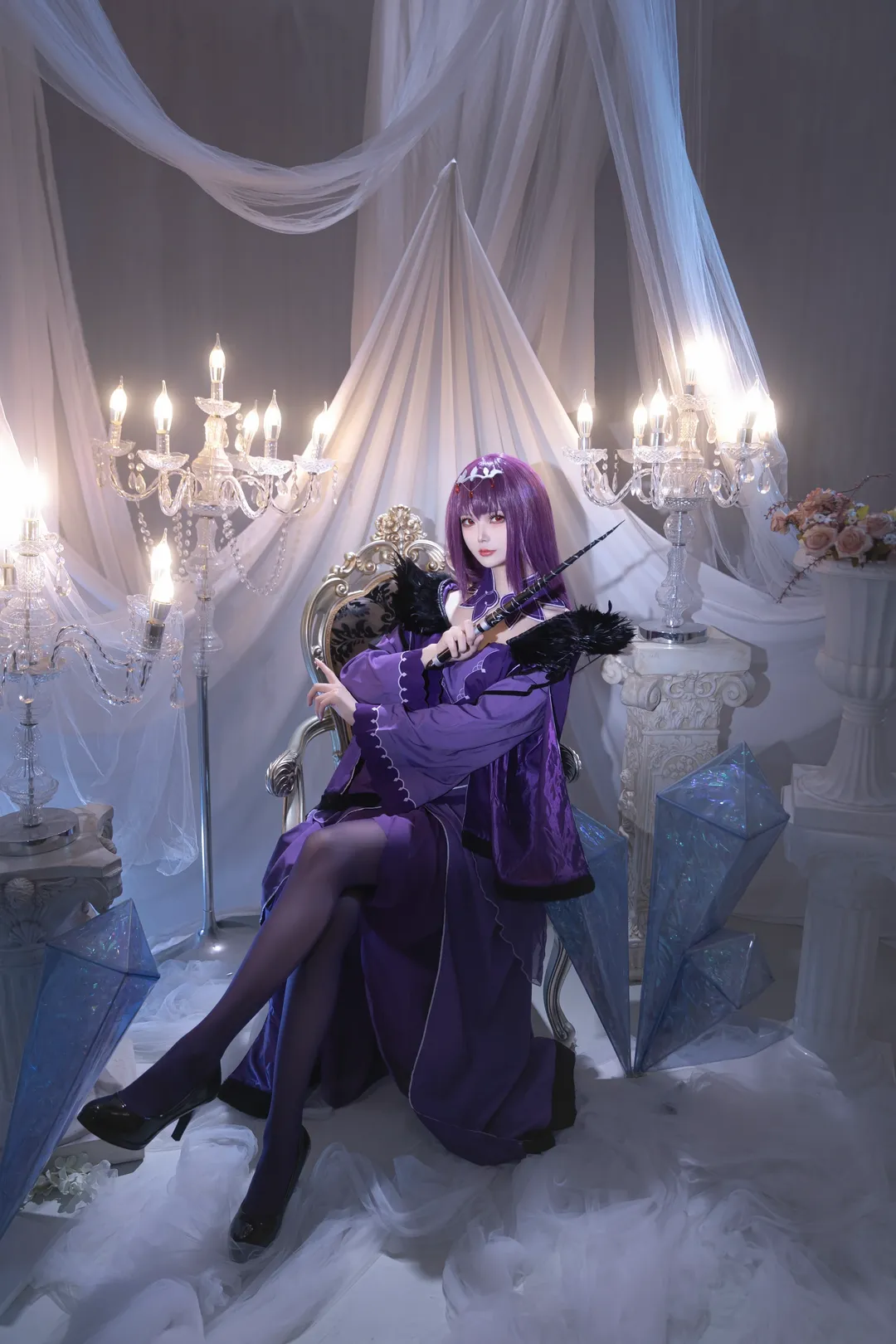 Fate/Grand Order, スカジ コスプレ, コスプレ撮影, 小道具撮影, 寒色系ポートレート