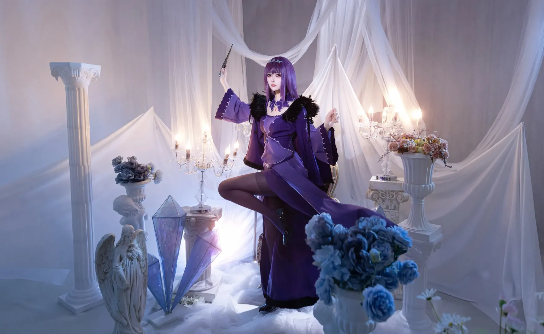 Fate/Grand Order, スカジ コスプレ, コスプレ撮影, 小道具撮影, 寒色系ポートレート - 2枚目