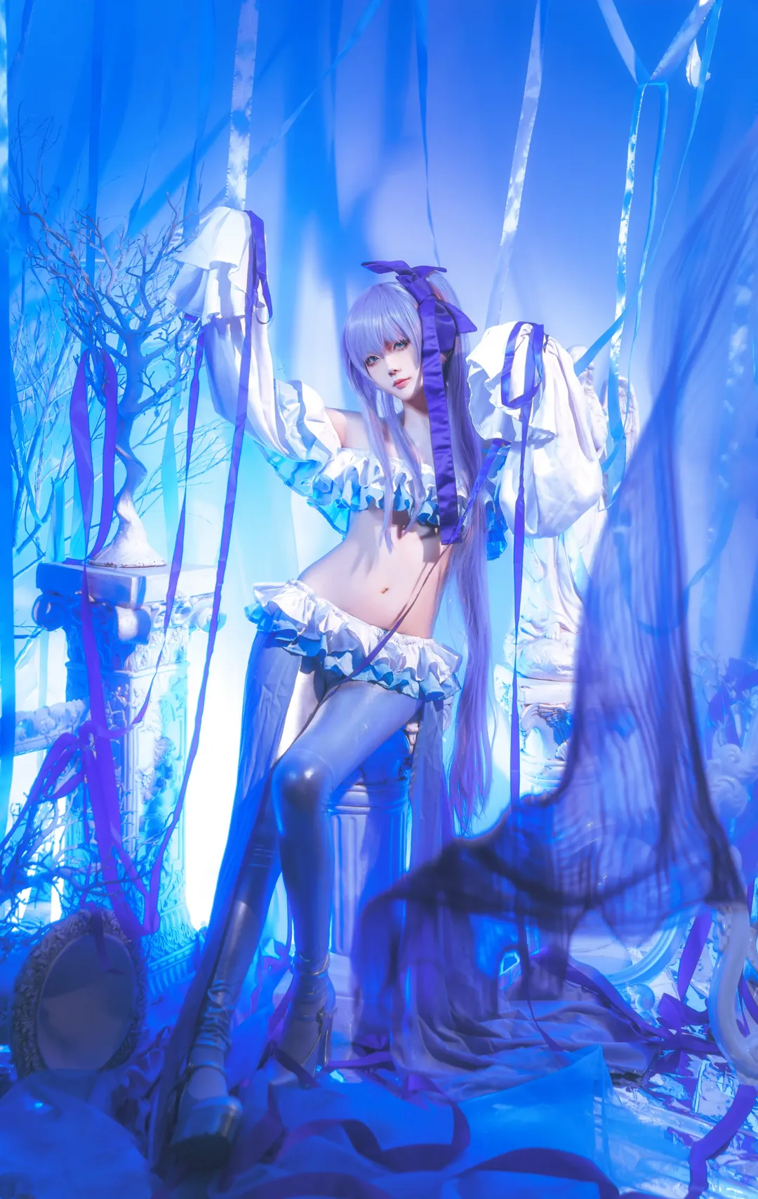 Fate/Grand Order, cosplay摄影, 梅尔特莉莉丝cos, 二次元存档, 蓝色棚拍 - 第1张