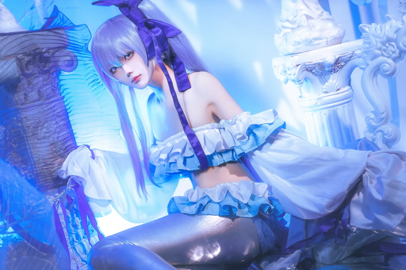 Fate/Grand Order, cosplay摄影, 梅尔特莉莉丝cos, 二次元存档, 蓝色棚拍 - 第2张