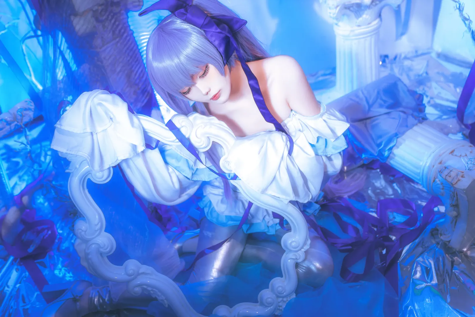 Fate/Grand Order, cosplay摄影, 梅尔特莉莉丝cos, 二次元存档, 蓝色棚拍 - 第3张