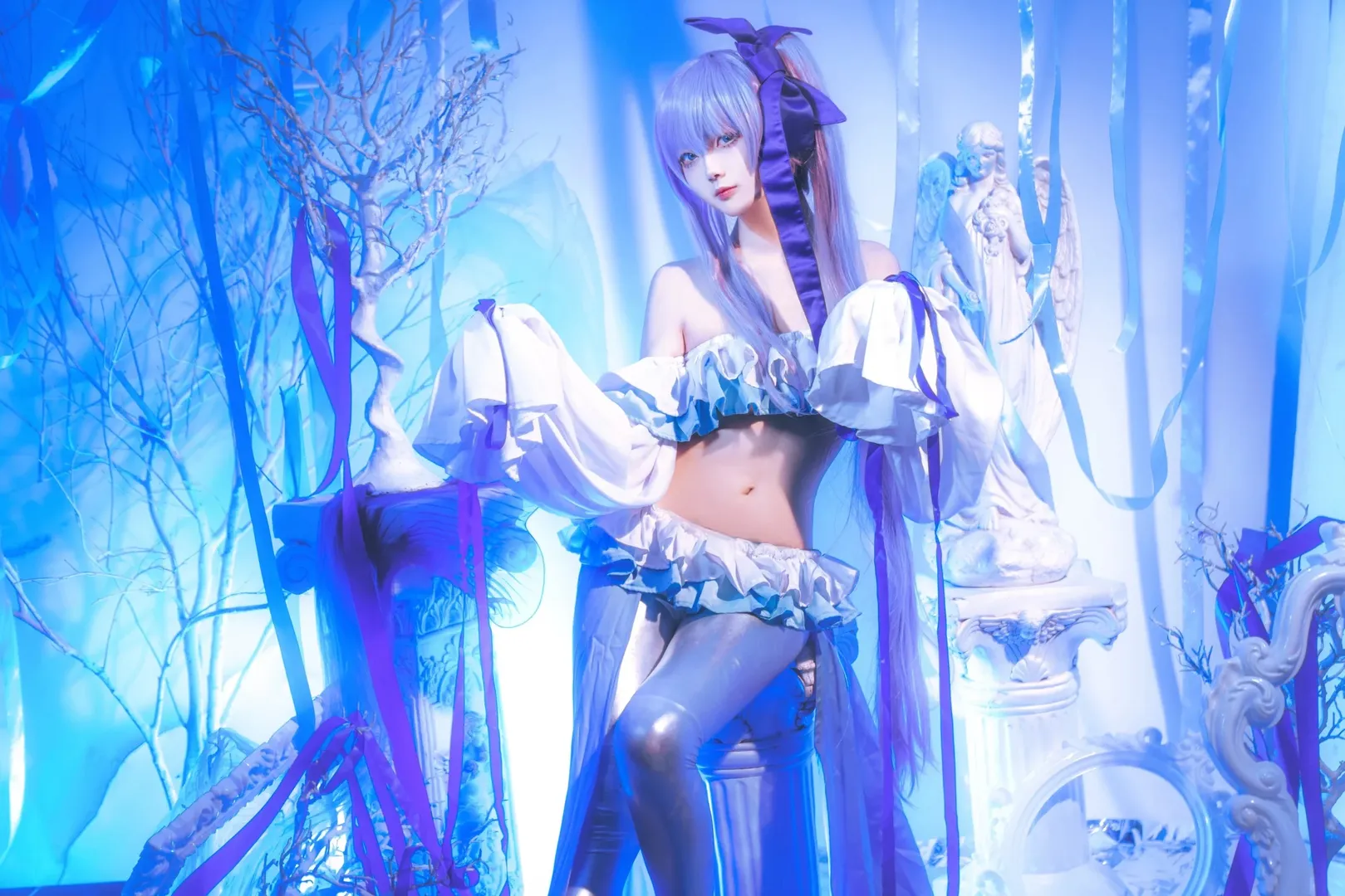 Fate/Grand Order, cosplay摄影, 梅尔特莉莉丝cos, 二次元存档, 蓝色棚拍 - 第5张