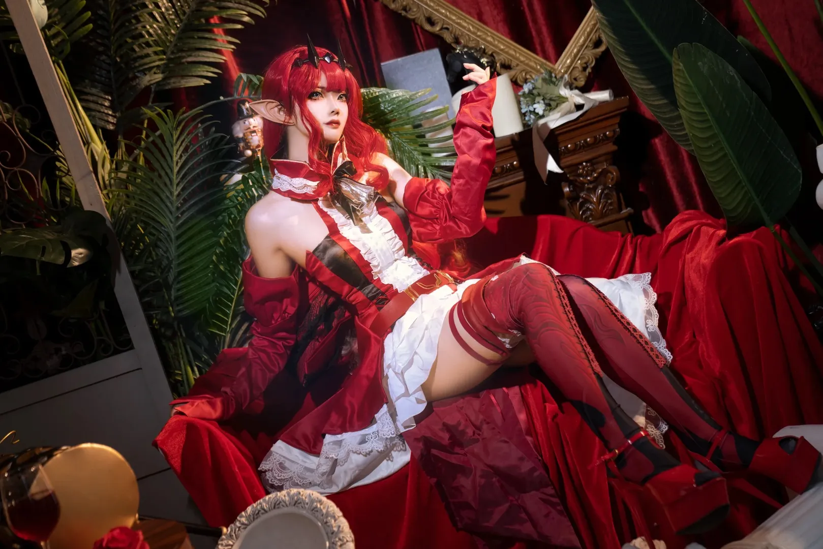 Fate/Grand Order, cosplay摄影, 二次元角色扮演, 妖精骑士崔斯坦cos, 红发精灵cos - 第2张