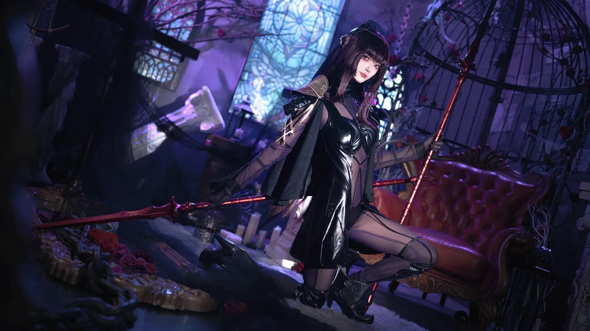 Fate/Grand Order, fgo, cosplay摄影, 暗黑风, 斯卡哈cos - 第2张