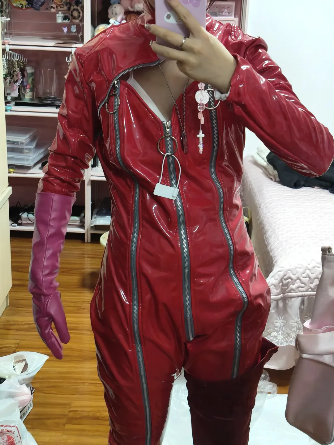 Cosplay outfit, Persona 5, Ann Takamaki cosplay, PVC bodysuit, Pear-shaped body outfit