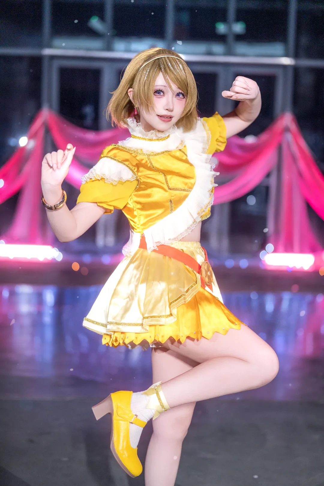 cosplay, 舞台摄影, 小泉花阳cos, LoveLive缪斯, 黄色打歌服 - 第1张