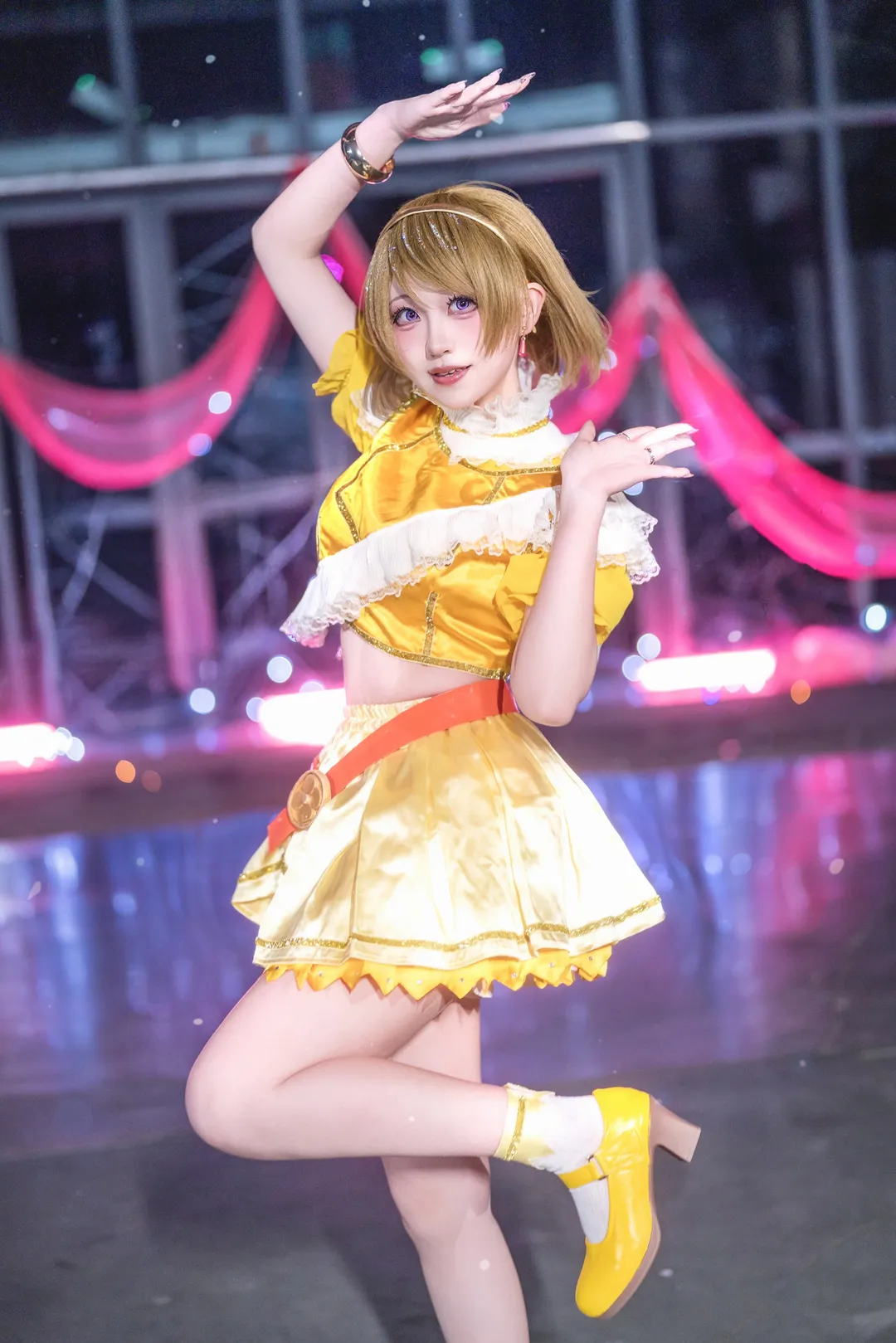 cosplay, Stage photography, Hanayo Koizumi cosplay , Love Live! μ's, Yellow stage costume
