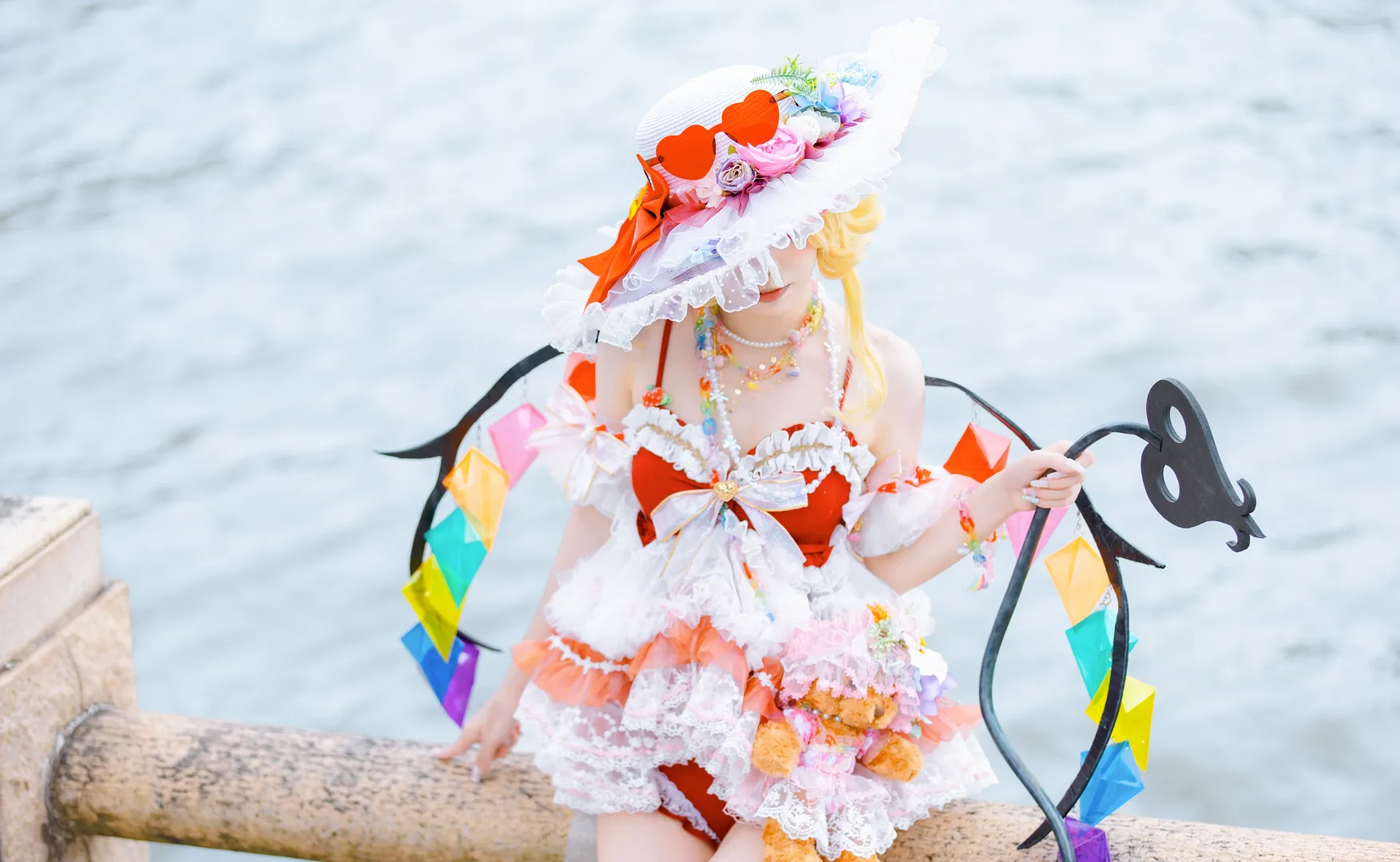 東方Project, 漫展返圖, 螢火蟲漫展, 泳裝cosplay, 芙蘭朵露斯卡雷特cos - 第5張