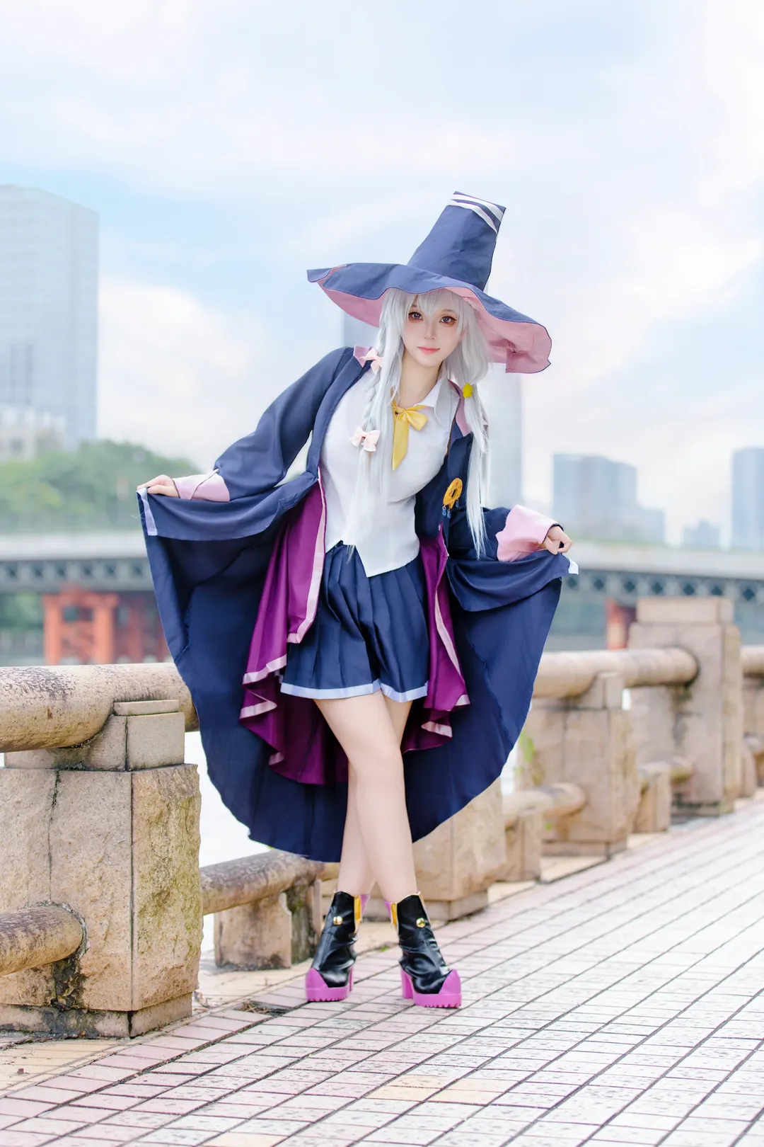 Convention photos, Outdoor cosplay, Elaina cosplay, Wandering Witch: The Journey of Elaina, Silver-haired witch - Image 4