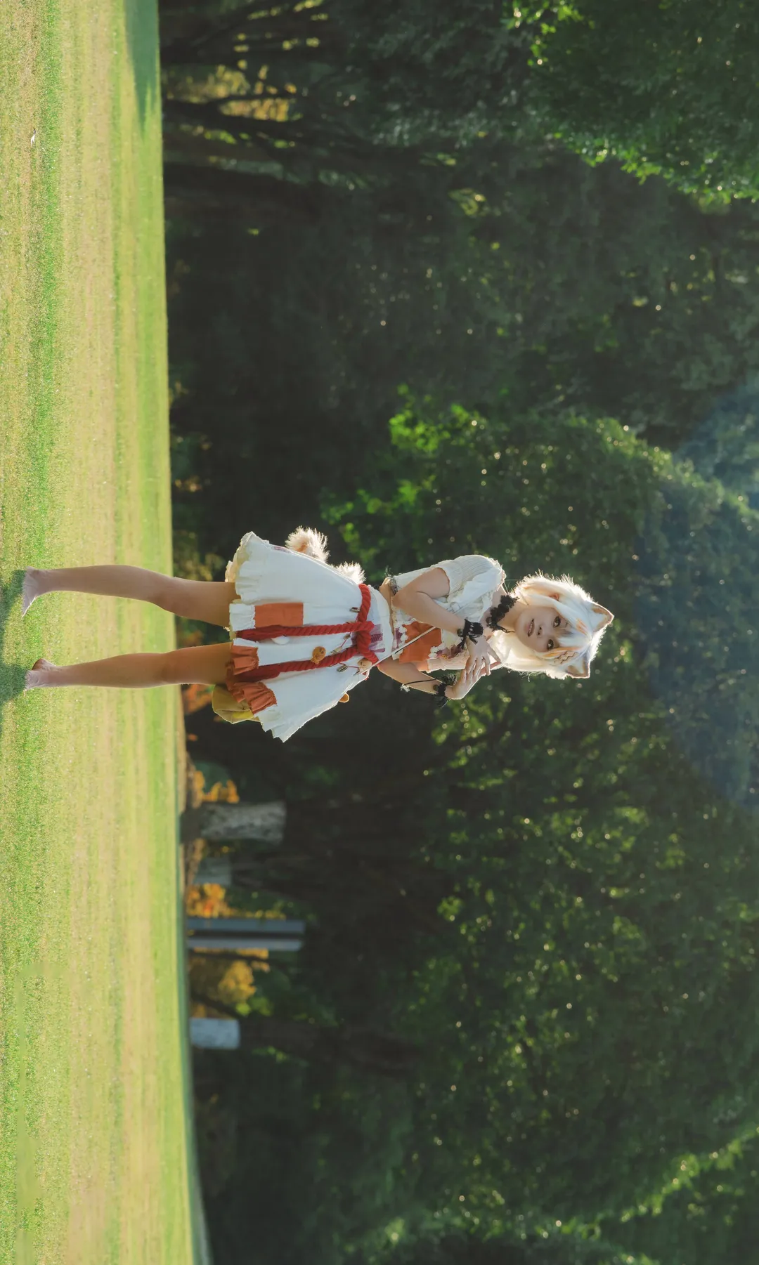 Touhou Project, Outdoor cosplay, Goutokuji Mike cosplay, Lucky cat, Kemonomimi girl outfit - Image 1