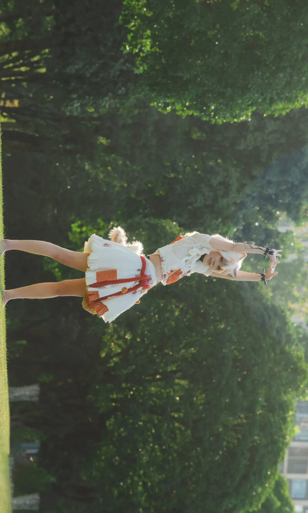 Touhou Project, Outdoor cosplay, Goutokuji Mike cosplay, Lucky cat, Kemonomimi girl outfit - Image 3