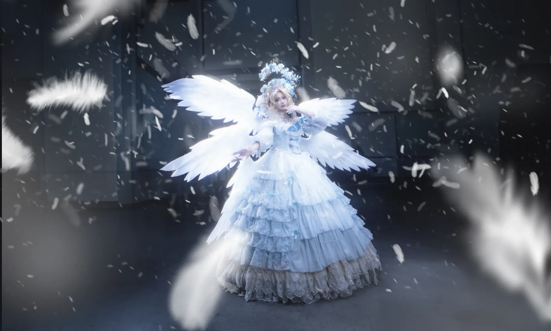 漫展返图, 花嫁造型, 六翼天使cosplay, 洛丽塔Lolita, 宁波理想乡动漫展 - 第4张