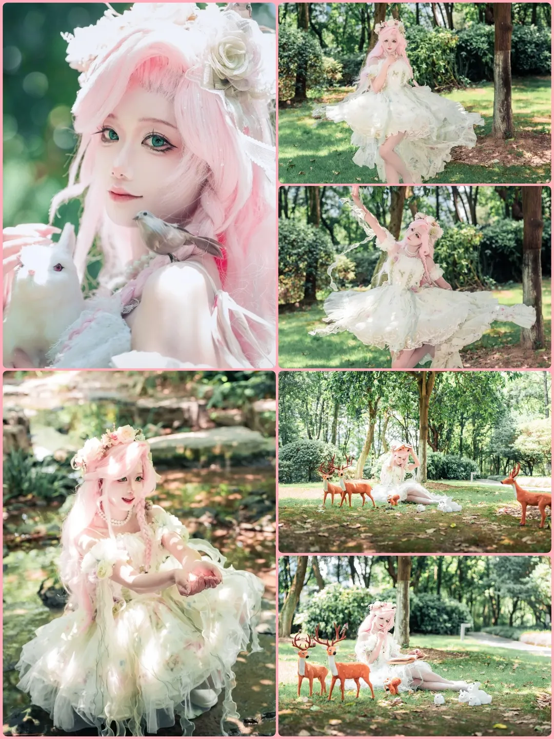 二次元コスプレ, マイリトルポニー, フラッターシャイ コスプレ, 森林癒し系, ロリータ写真 - 1枚目