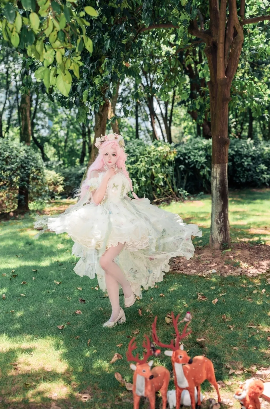 二次元コスプレ, マイリトルポニー, フラッターシャイ コスプレ, 森林癒し系, ロリータ写真 - 3枚目