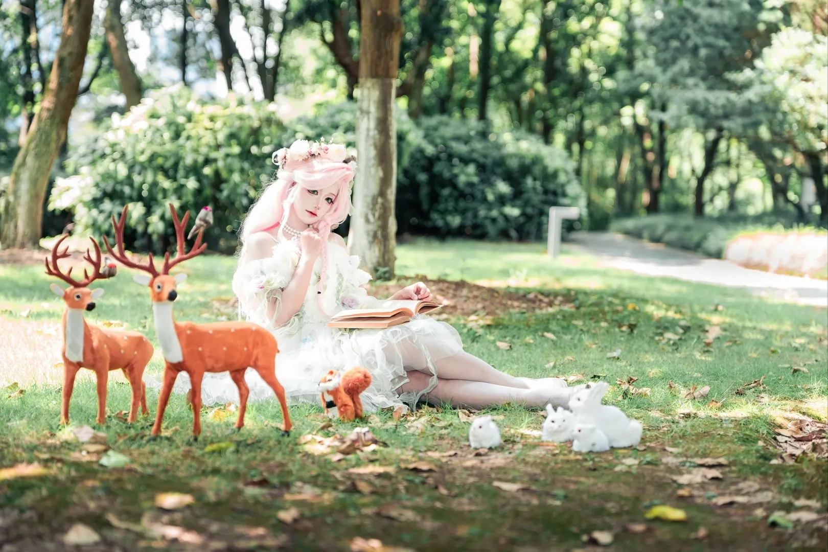 二次元コスプレ, マイリトルポニー, フラッターシャイ コスプレ, 森林癒し系, ロリータ写真 - 7枚目