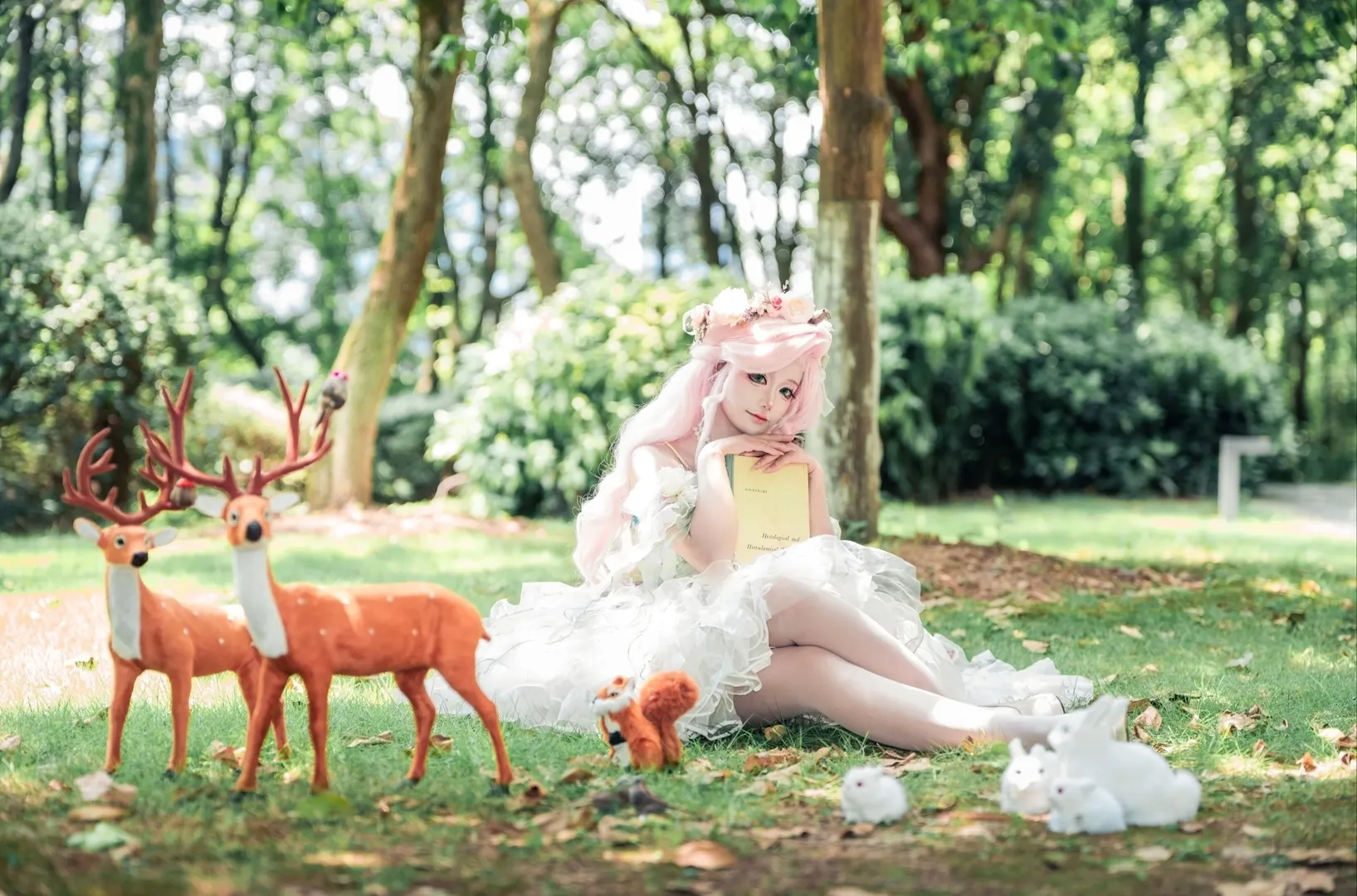 二次元コスプレ, マイリトルポニー, フラッターシャイ コスプレ, 森林癒し系, ロリータ写真 - 8枚目