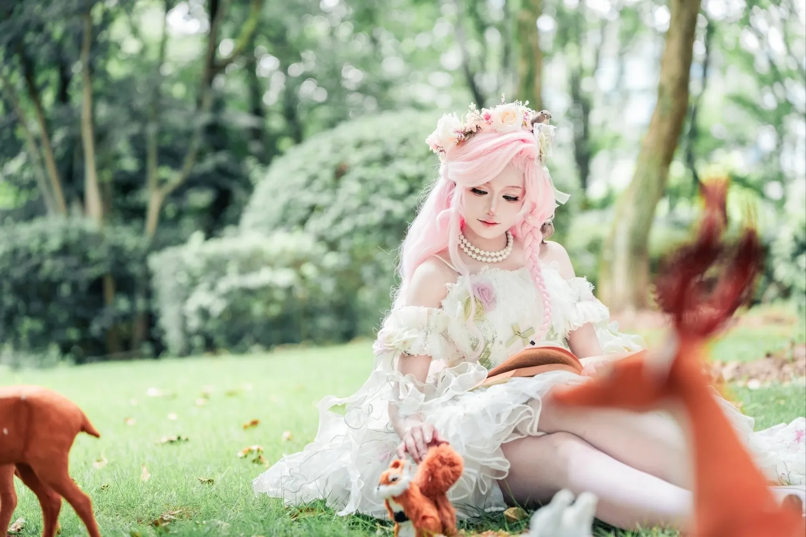 二次元コスプレ, マイリトルポニー, フラッターシャイ コスプレ, 森林癒し系, ロリータ写真 - 9枚目