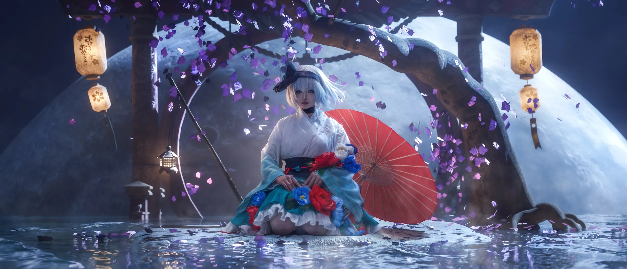 东方project, 魂魄妖梦cos, cosplay摄影, 和风幻想, 合成人像