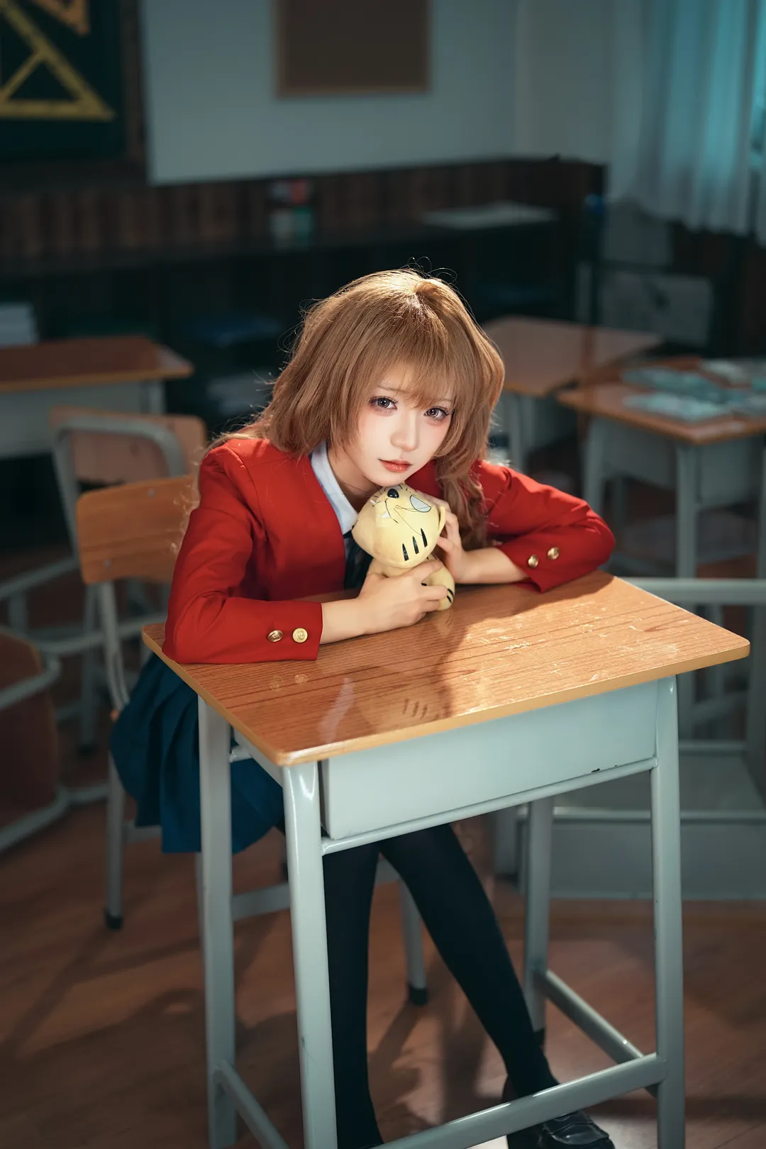 逢坂大河cos, 龙与虎, jk制服, 教室摄影, 校服cos - 第1张