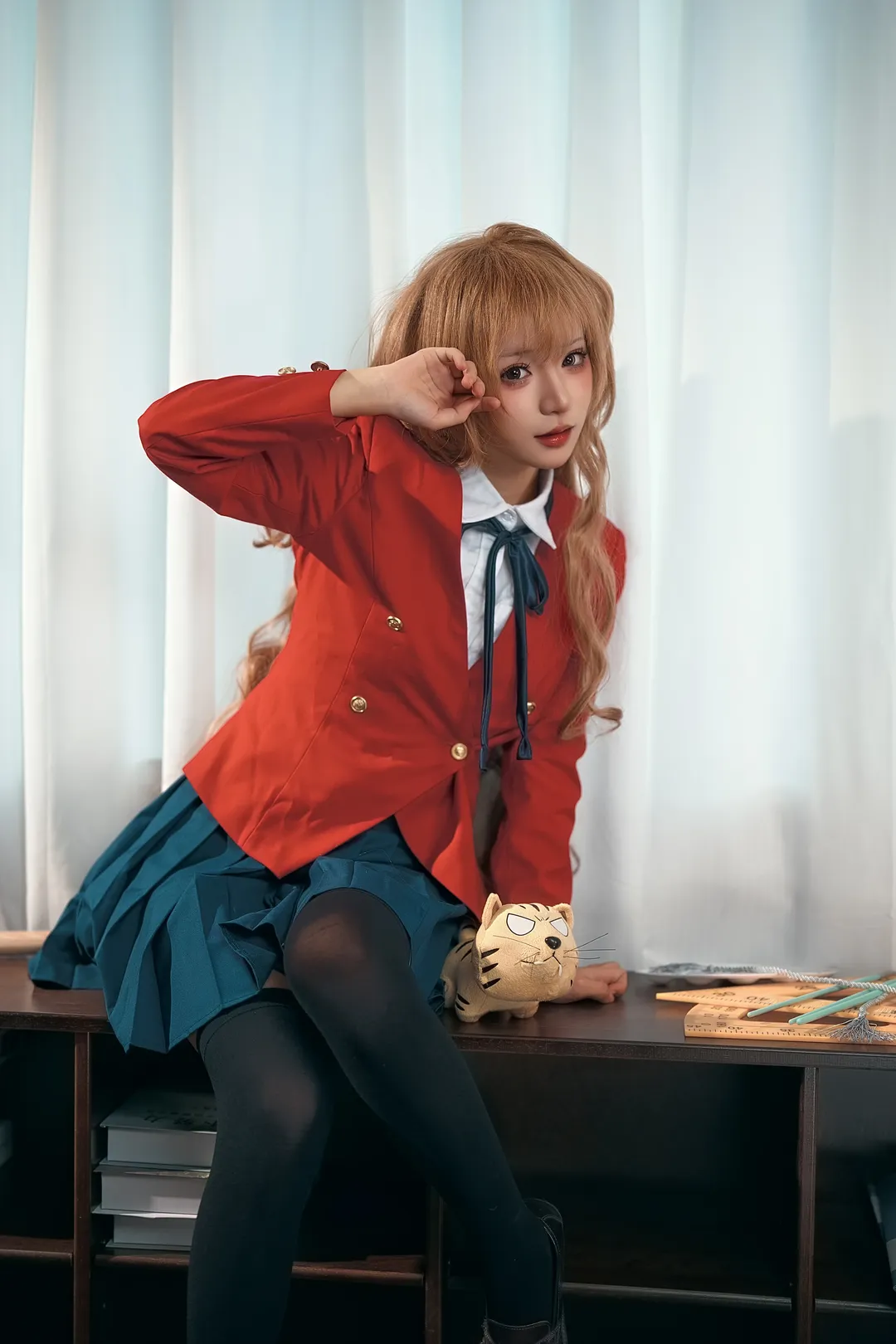 逢坂大河cos, 龙与虎, jk制服, 教室摄影, 校服cos - 第3张
