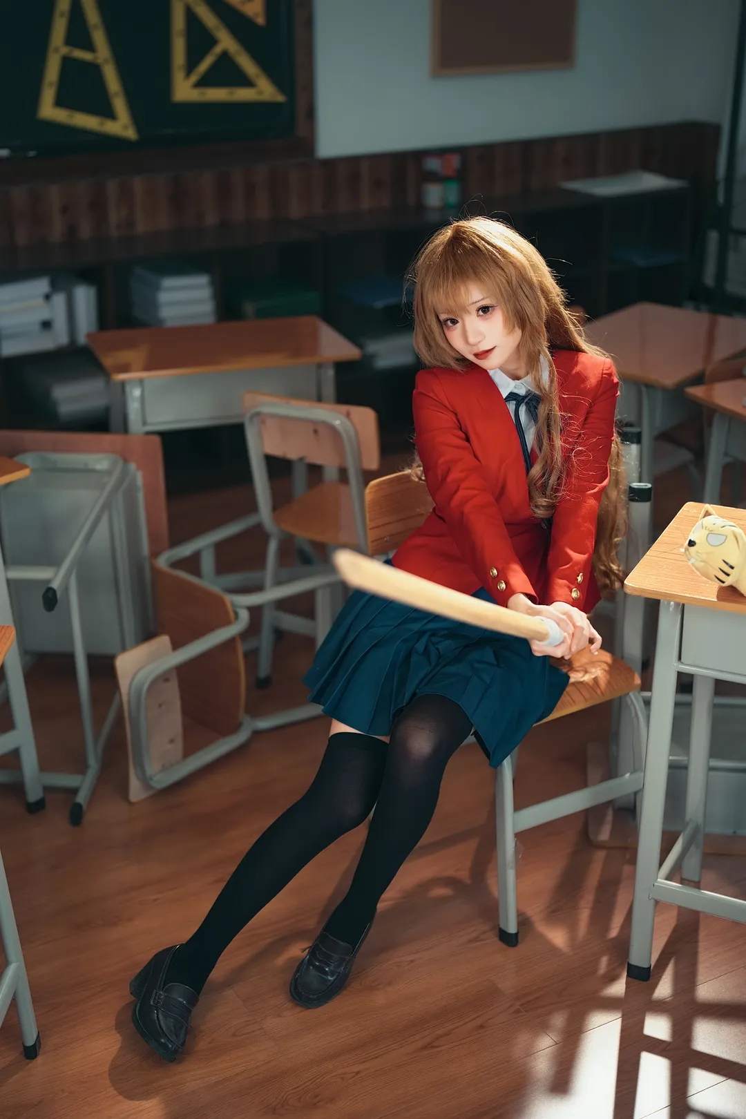 逢坂大河cos, 龙与虎, jk制服, 教室摄影, 校服cos - 第5张