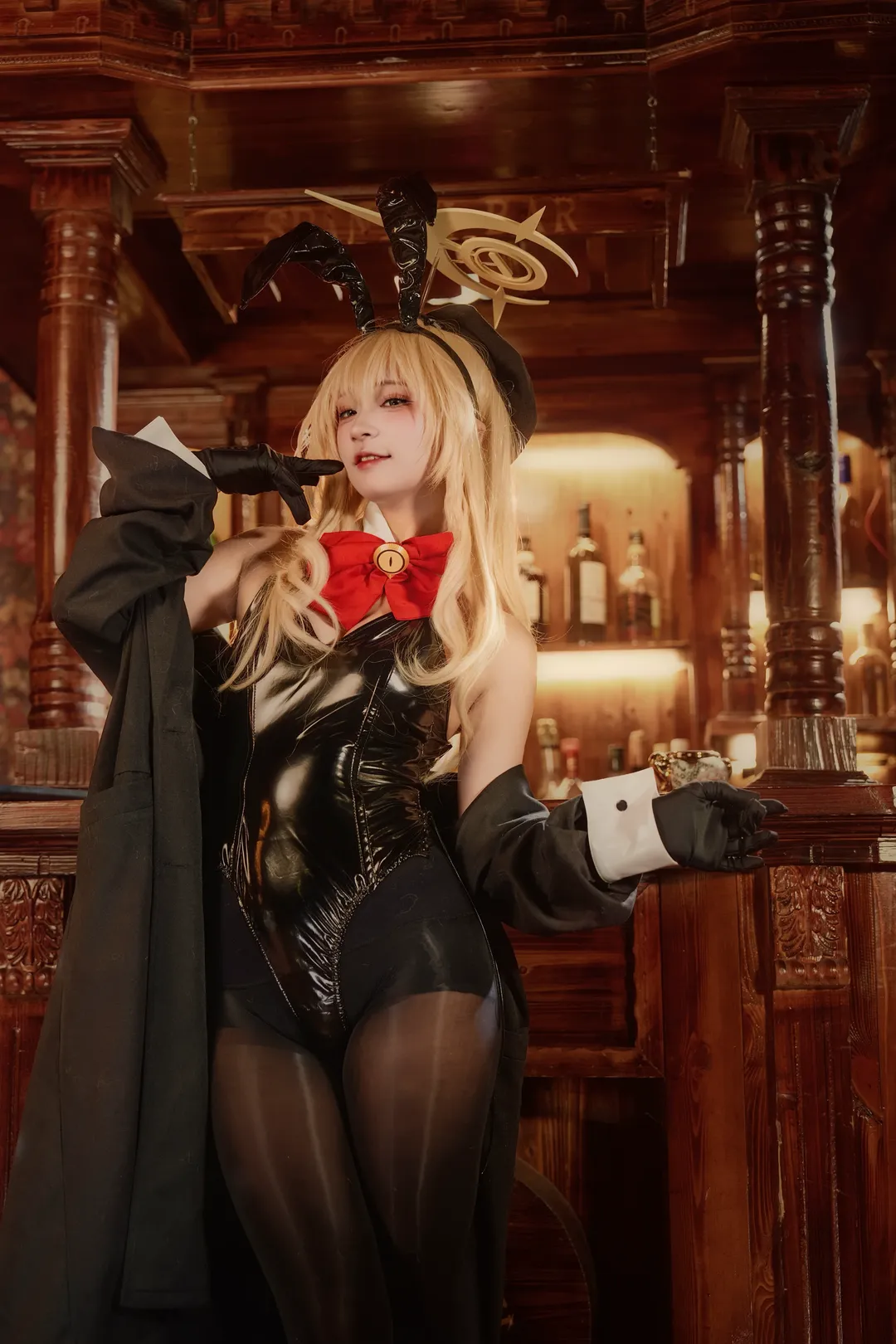 コスプレ, 二次元撮影, ブルーアーカイブ, ニヤニヤ教授 コスプレ, 黒タイツ コーデ - 2枚目
