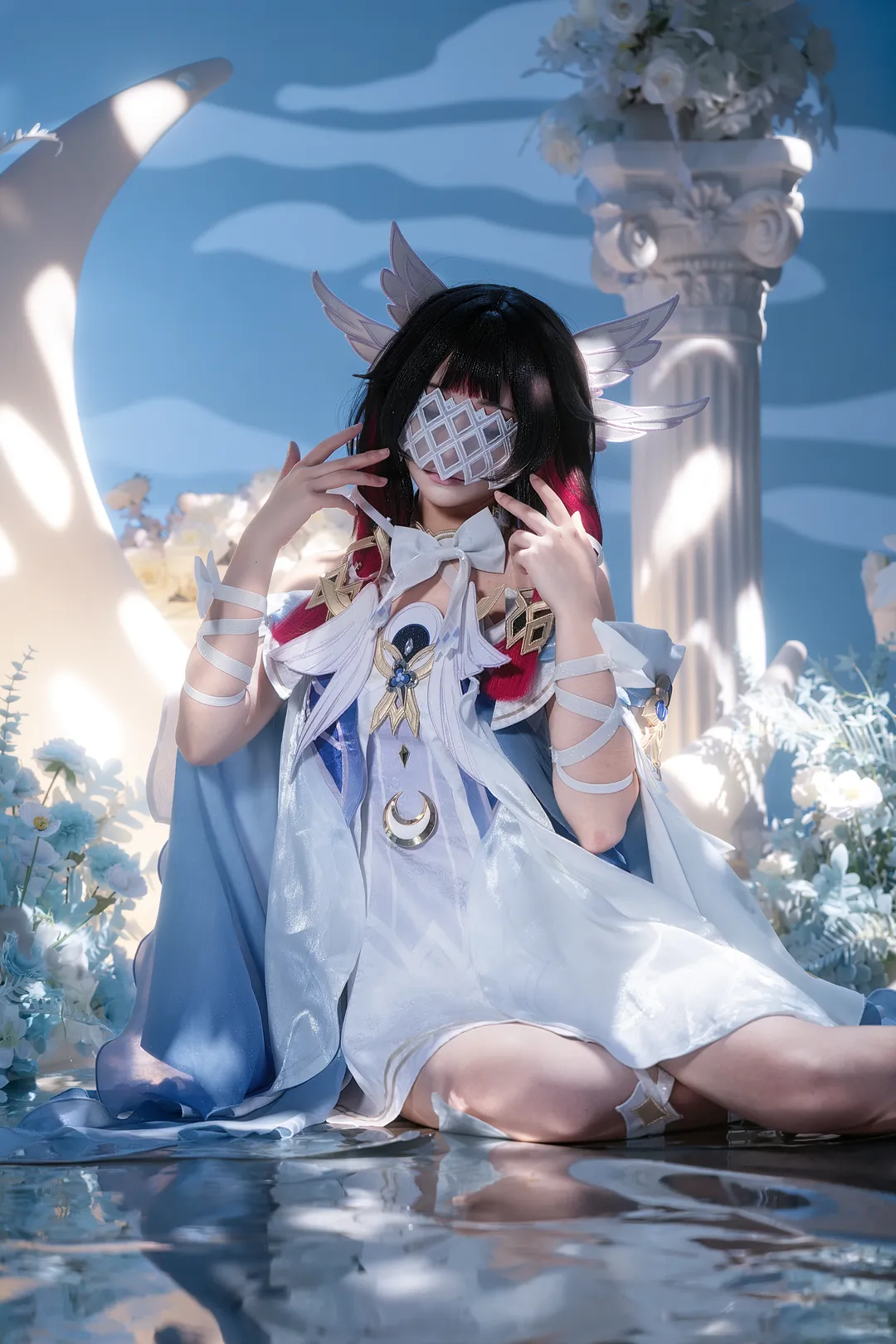 原神, コロンビーナ コスプレ, コスプレ撮影, アニメコスプレ, 月光少女