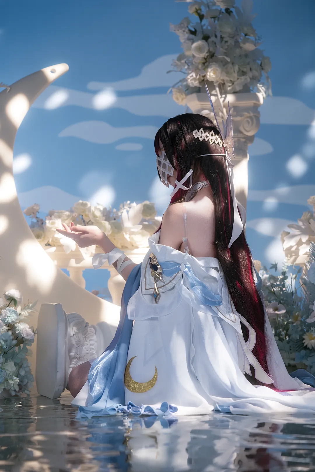 原神, 哥伦比娅cos, cosplay摄影, 二次元角色扮演, 月光少女 - 第4张