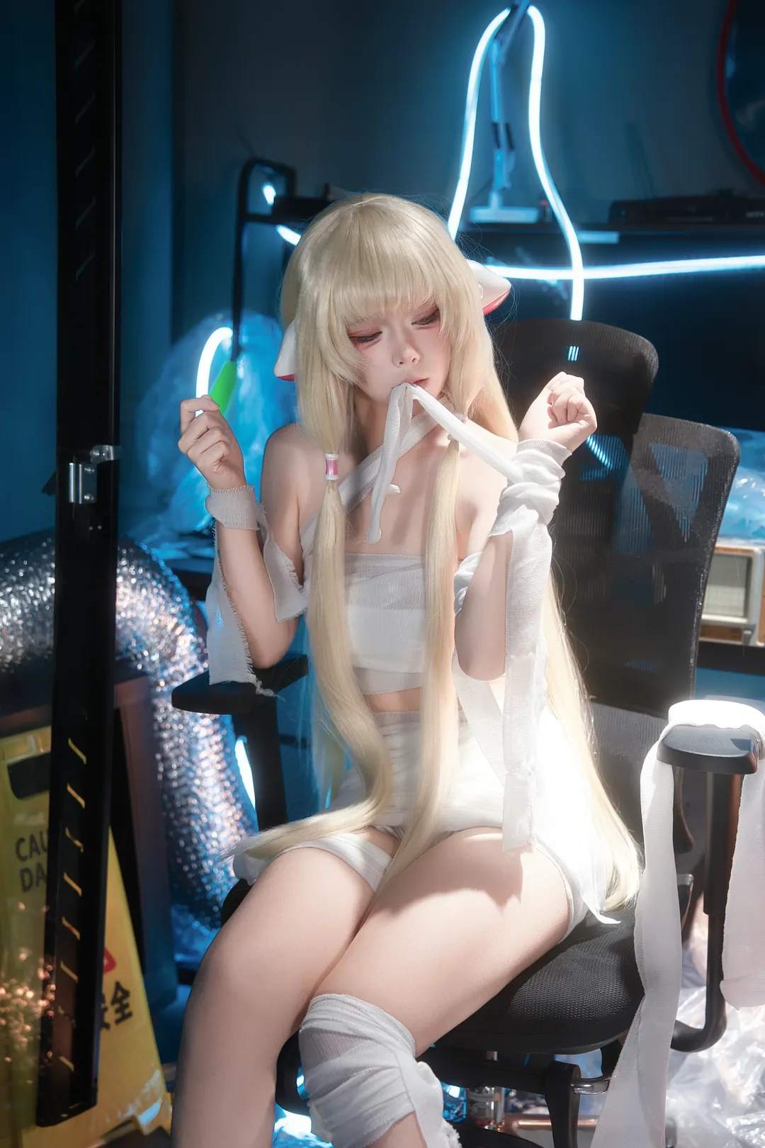 cosplay, 小叽cos, 人形电脑天使心, 赛博风, 氛围感正片