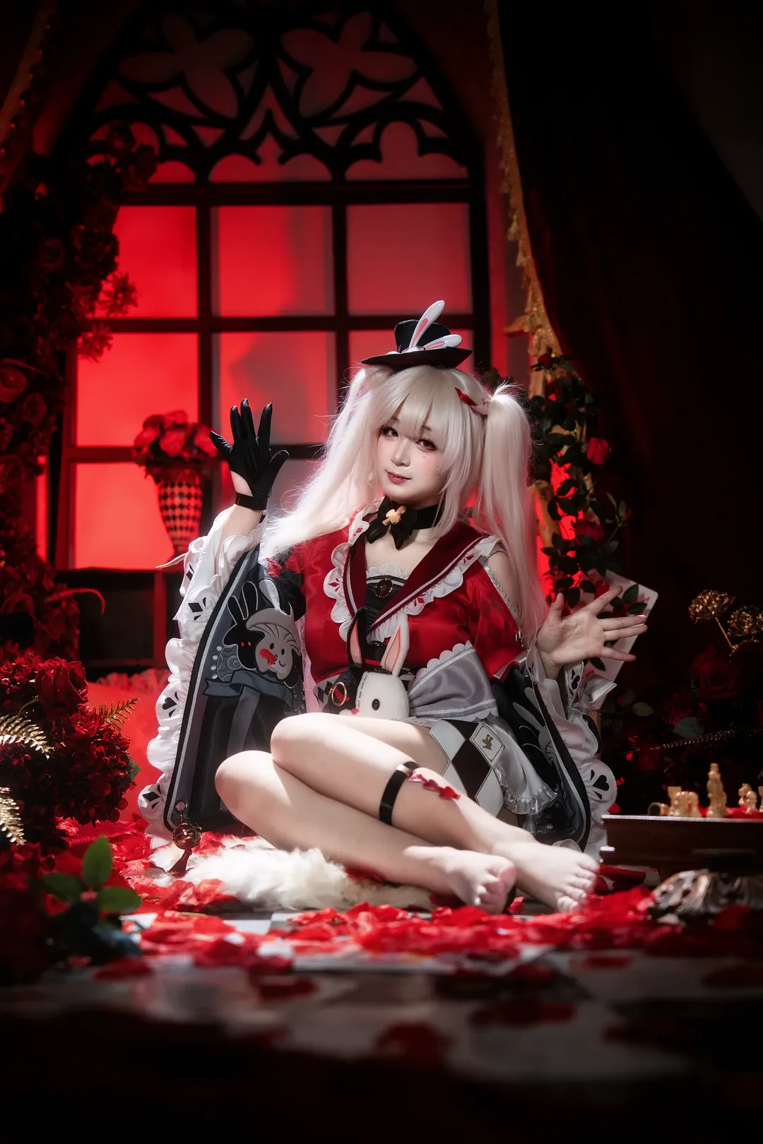 崩坏星穹铁道, 氛围感摄影, 二次元cosplay, 花火cos, 红黑穿搭 - 第1张