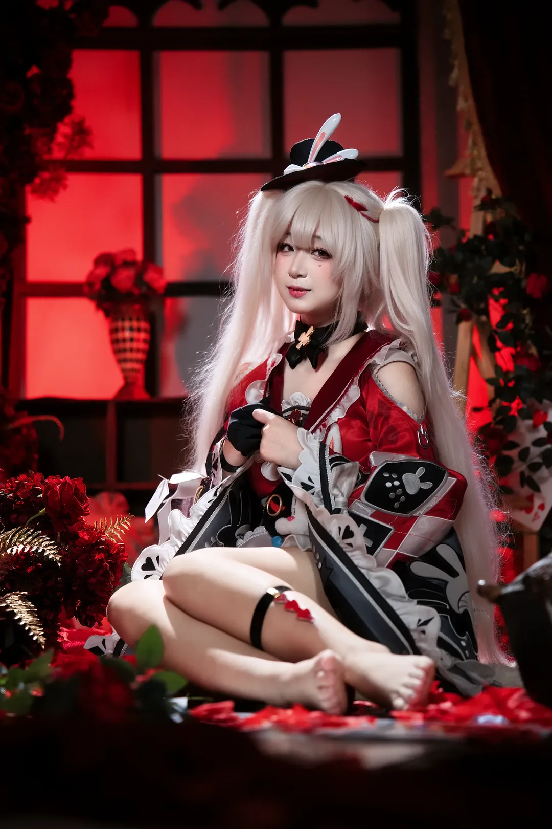 崩坏星穹铁道, 氛围感摄影, 二次元cosplay, 花火cos, 红黑穿搭 - 第2张