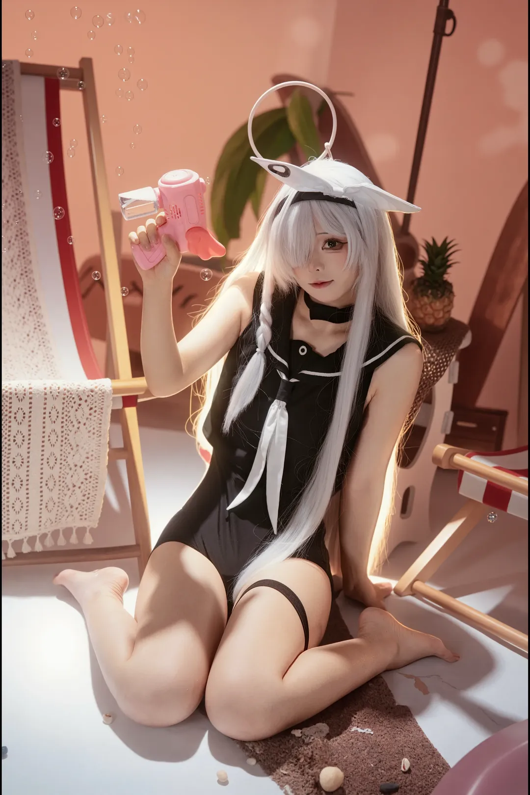 蔚蓝档案, 二次元cosplay, 普拉娜cos, 泳池派对, 夏日沙滩 - 第3张