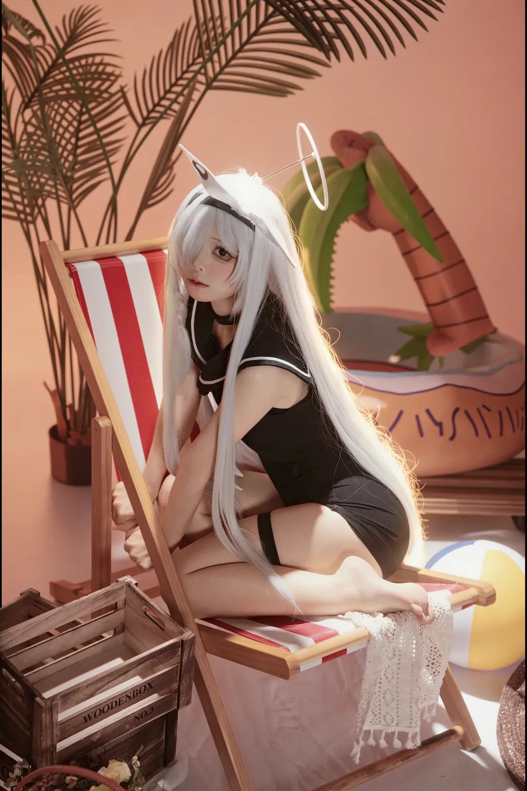 蔚蓝档案, 二次元cosplay, 普拉娜cos, 泳池派对, 夏日沙滩 - 第4张