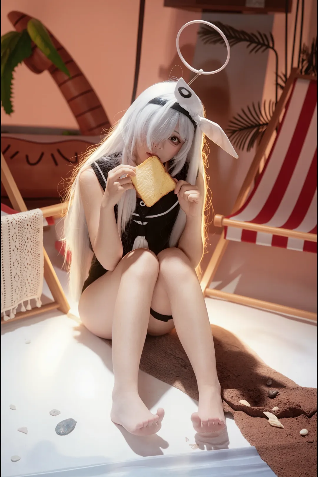 蔚蓝档案, 二次元cosplay, 普拉娜cos, 泳池派对, 夏日沙滩 - 第5张