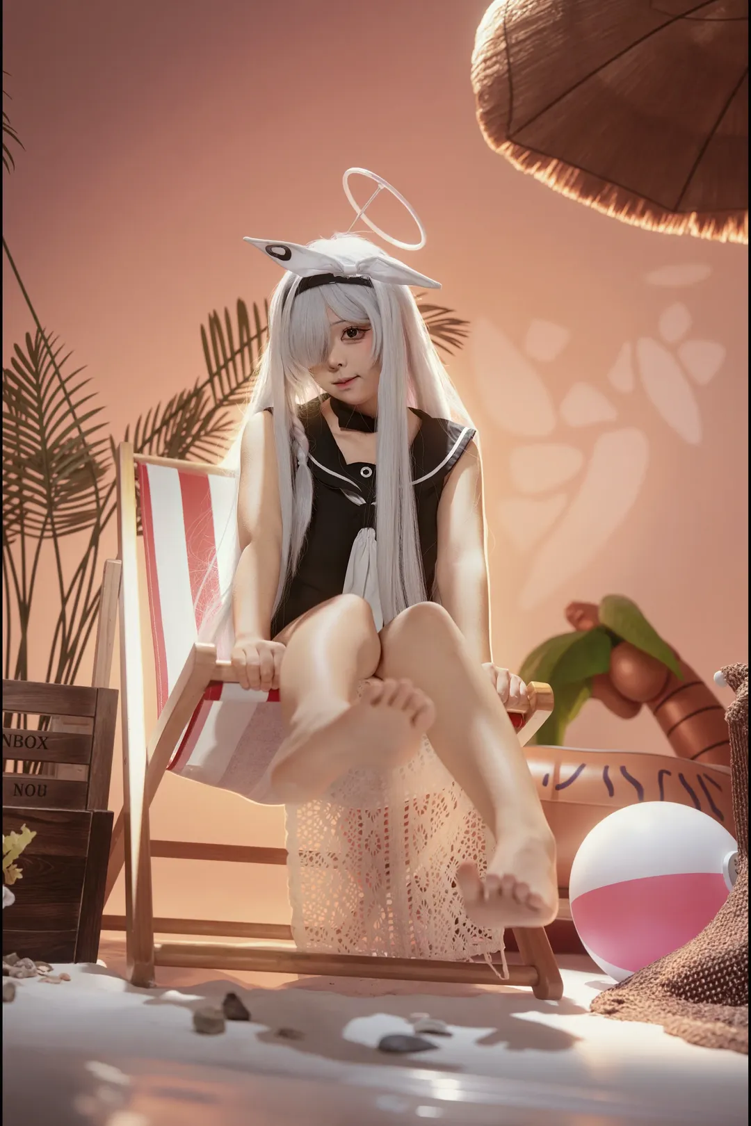 碧蓝档案, 普拉娜cos, 泳池派对, 甜妹cos, 夏日沙滩