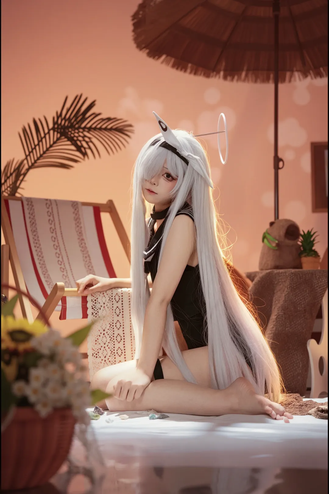 碧蓝档案, 普拉娜cos, 泳池派对, 甜妹cos, 夏日沙滩 - 第4张