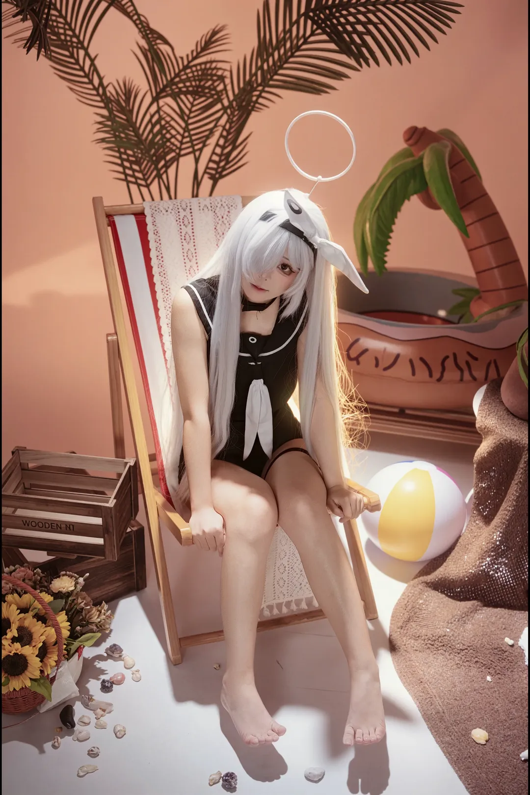 碧蓝档案, 普拉娜cos, 泳池派对, 甜妹cos, 夏日沙滩 - 第5张