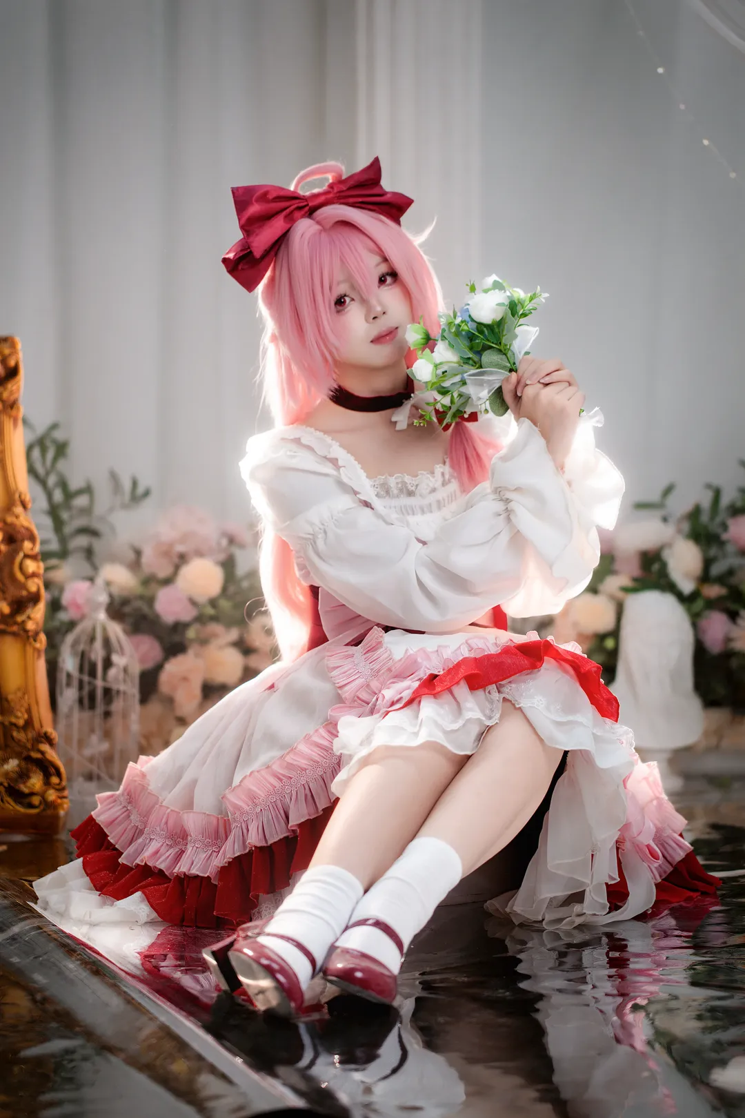 エリシア コスプレ, イベント写真, スイートガール コスプレ, ピンクのウィッグ, 洋装コスプレ