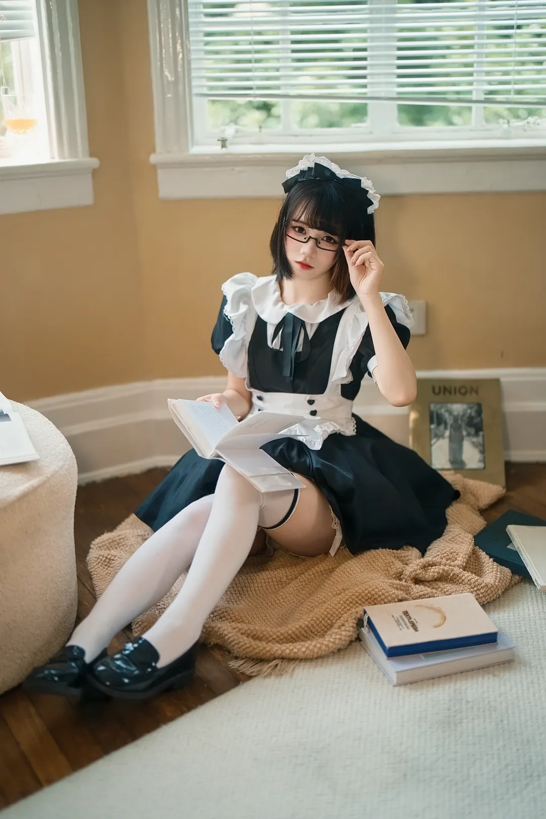 コスプレ, 雰囲気のある写真, メイド服, スイートガール コスプレ, おうちポートレート