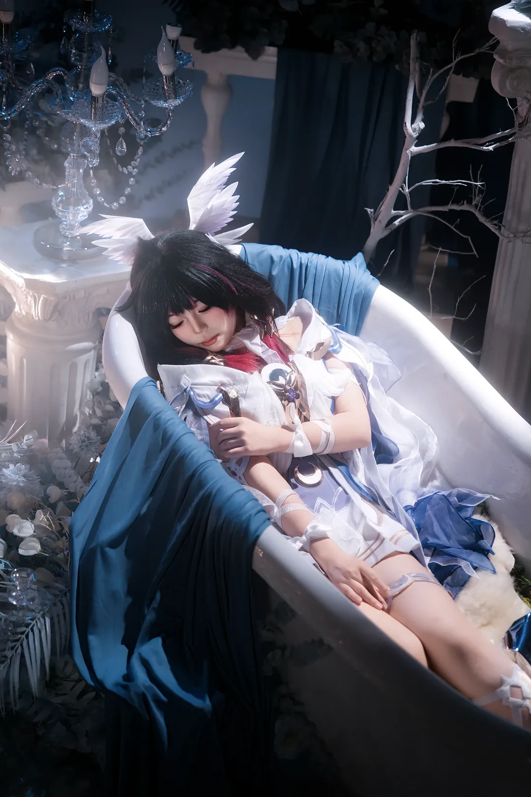 哥伦比娅cos, 二次元cos, cosplay正片, 氛围感cos, 蓝白穿搭 - 第3张