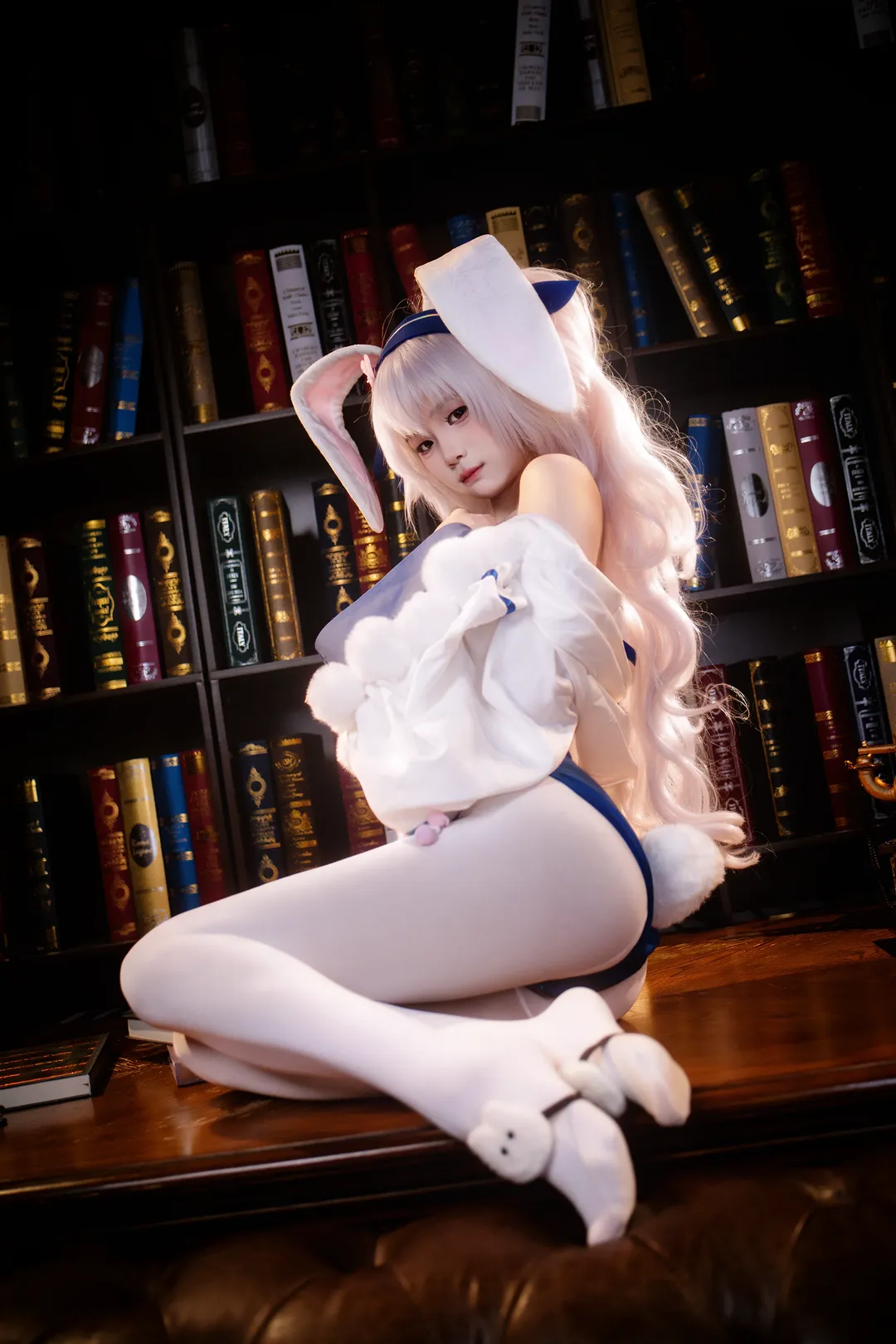 碧蓝航线, 拉菲cos, cosplay正片, 白丝穿搭, 软萌兔 - 第1张