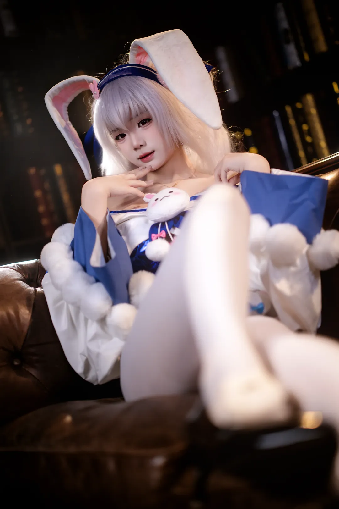 碧蓝航线, 拉菲cos, cosplay正片, 白丝穿搭, 软萌兔 - 第2张