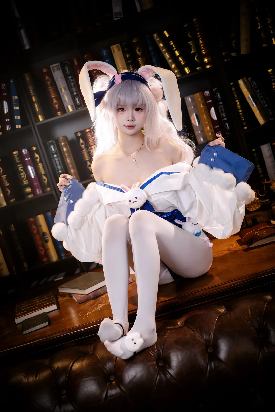 碧蓝航线, 拉菲cos, cosplay正片, 白丝穿搭, 软萌兔