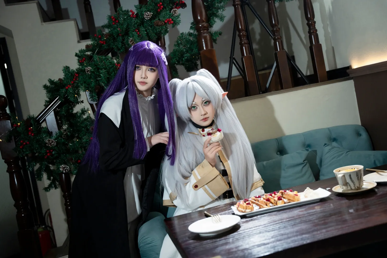 Duo cosplay, Fern cosplay, Frieren: Beyond Journey's End, Frieren cosplay, Casual cosplay