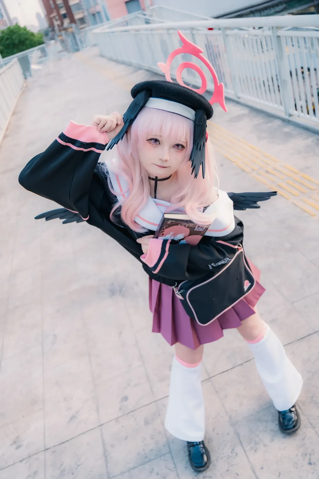 角色扮演, 蔚蓝档案, 下江小春cos, 二次元coser, 天桥外景 - 第1张