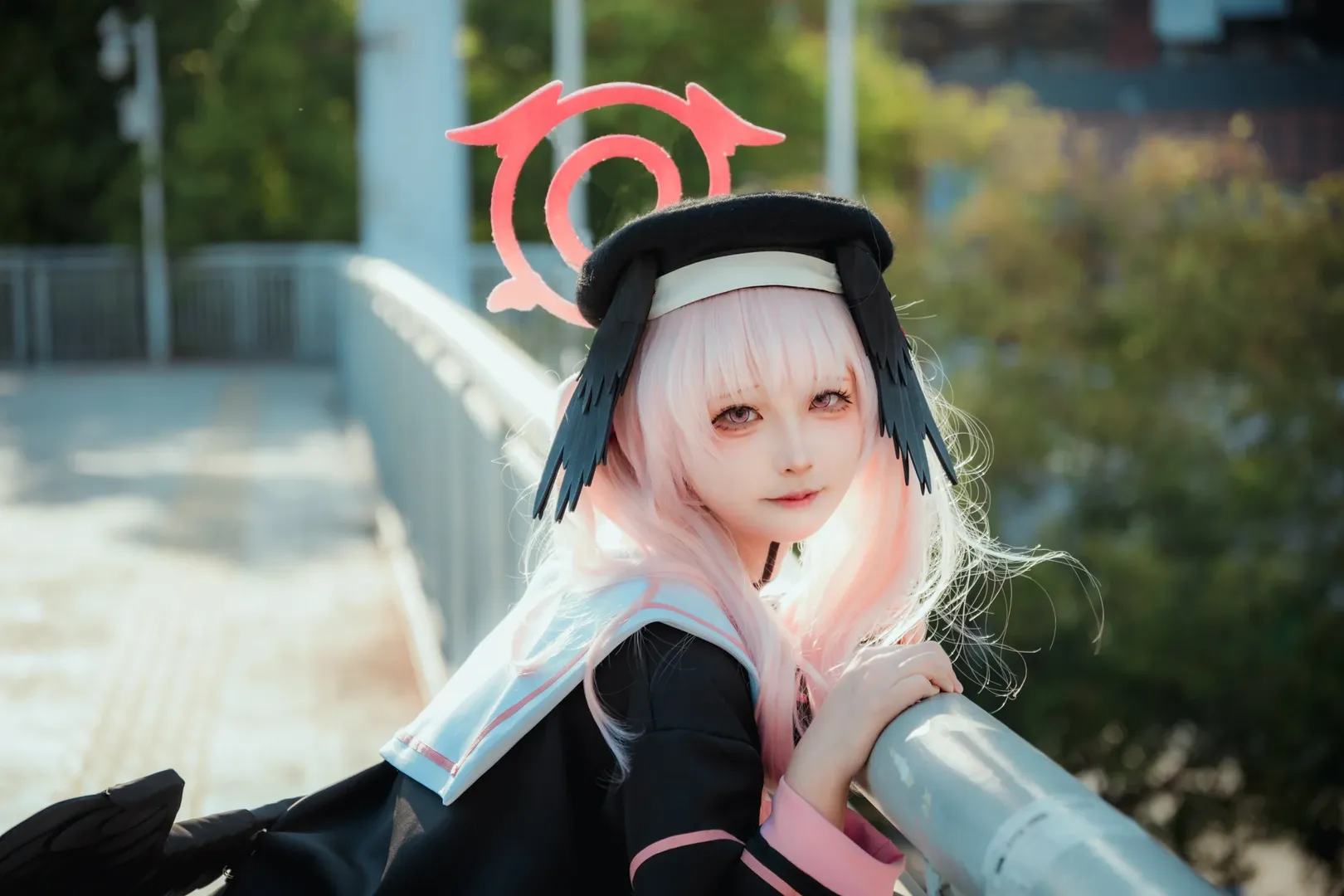 角色扮演, 蔚蓝档案, 下江小春cos, 二次元coser, 天桥外景 - 第6张
